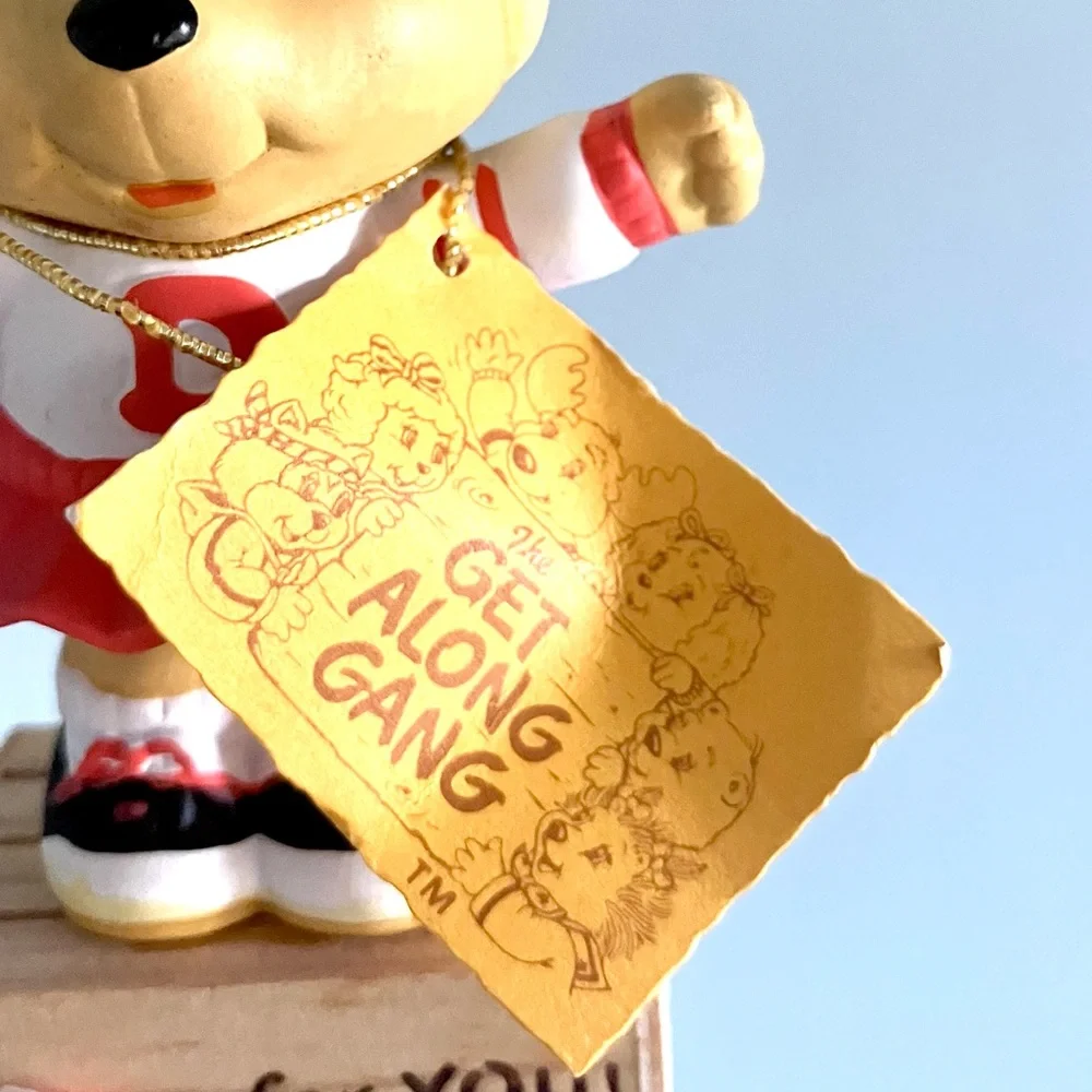 Vintage 80’s Get Along Gang Dotty Dog ceramic figure trophy box deadstock